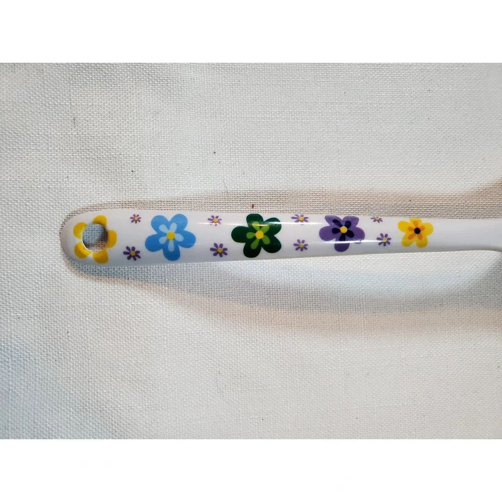 Kitchen‎ Utensil Set Floral Salad Spoon Fork Silicone Basting Brush Bamboo